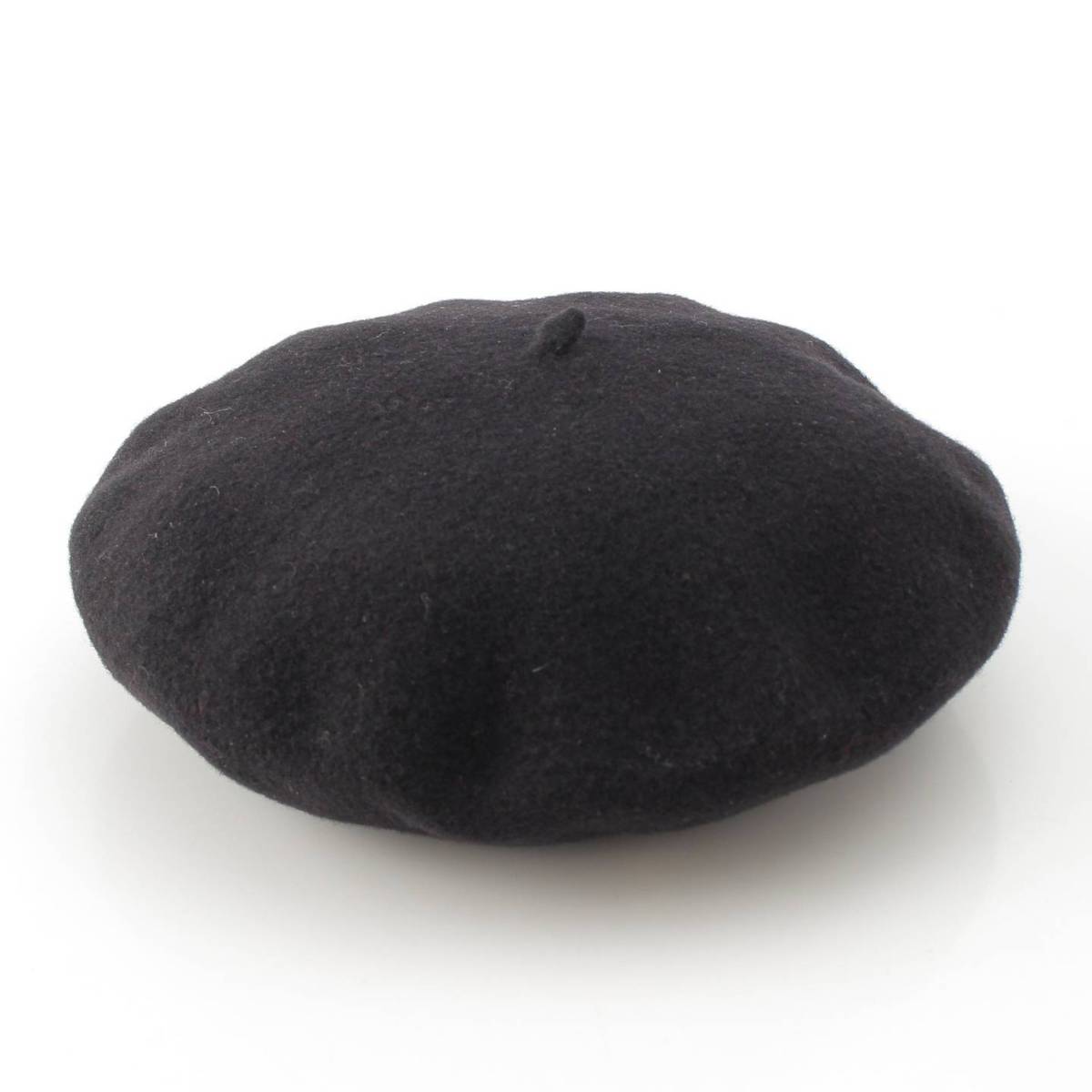 [Chanel] Chanel Vintage Beret Wool Material COCO Mark Hat Black [Used] [Authenticated/Genuine Product Guaranteed] 214628