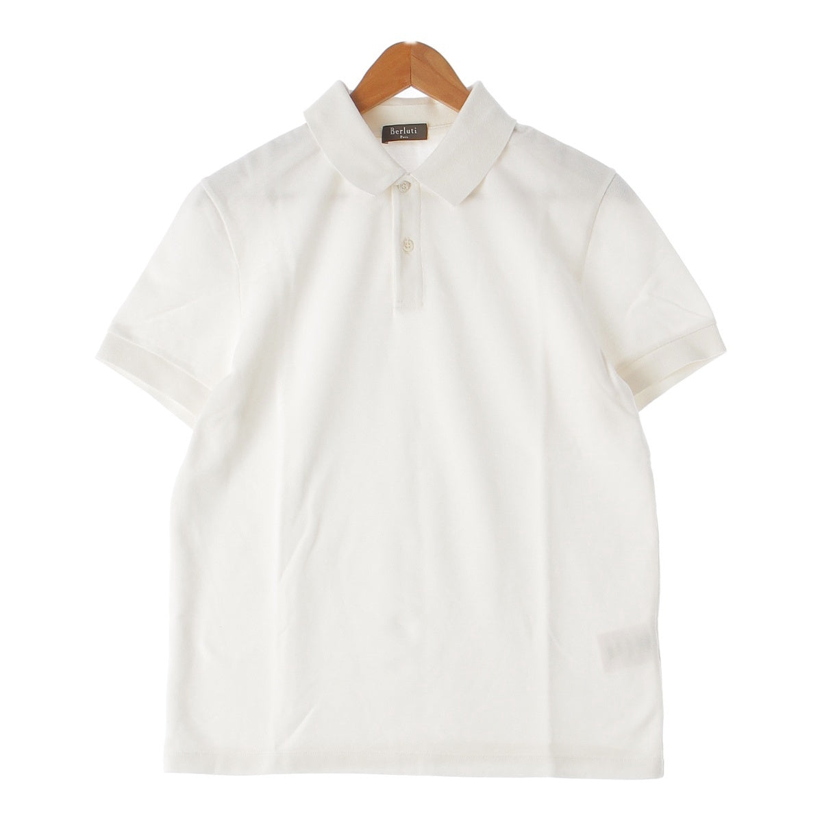 Berluti Men's Cotton Polo Shirt Top RJ14JPS25CAET White S