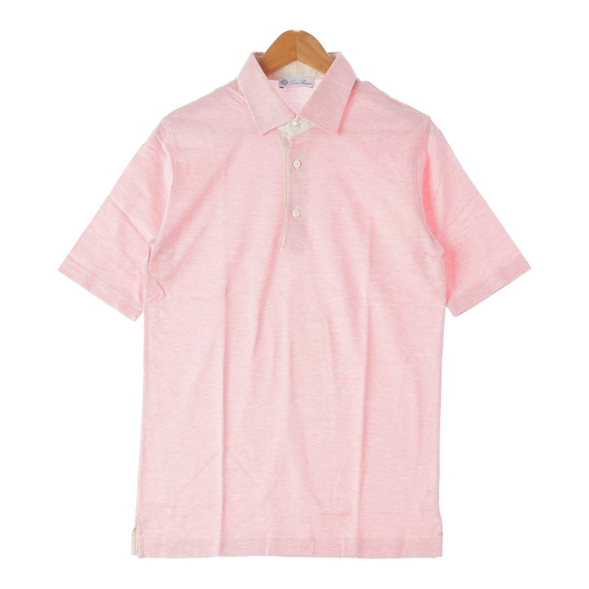 Loro Piana Men's Cotton Short Sleeve Polo Shirt Top Pink M