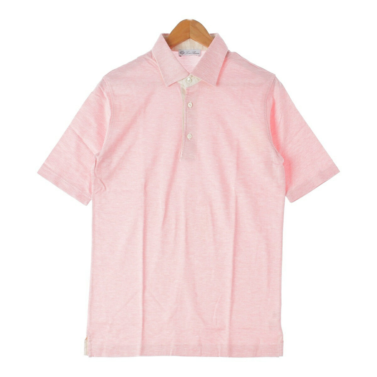 Loro Piana Men's Cotton Short Sleeve Polo Shirt Top Pink M [Used] [Authentic Product Guaranteed]