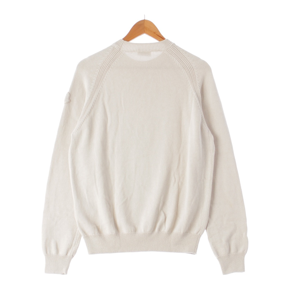 Moncler 22 Men's GIROCOLLO Cotton Knit Sweater Top Ivory S