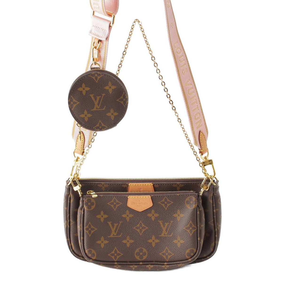 [Louis Vuitton] Louis Vuitton Monogram Multi Pochette Accessoires Shoulder Bag Rose Clair [Used] [Authenticated and Guaranteed Authentic] 215102