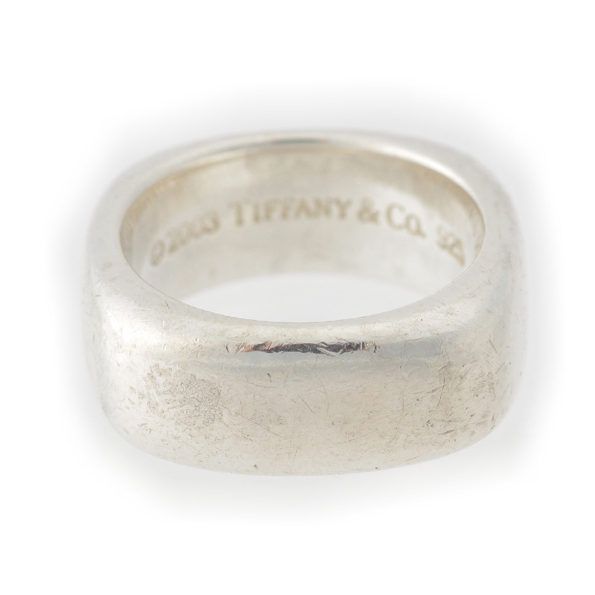 TIFFANY&Co. Square Cushion 925 Ring, Accessory, Silver, 9.7g, Size 6