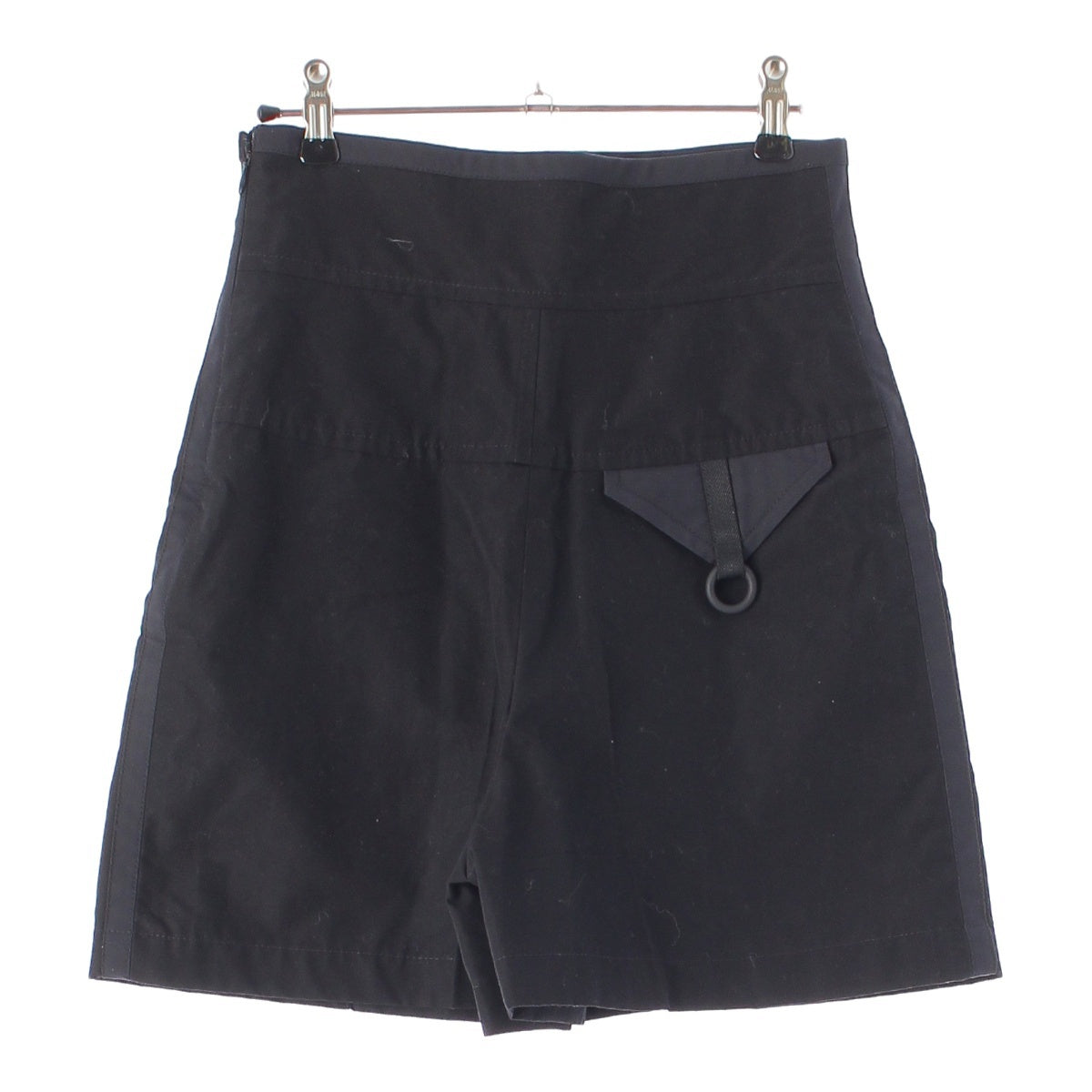 Hermes 23Stainless Steel Cotton Shorts Bottoms High Waist Nylon Black 34