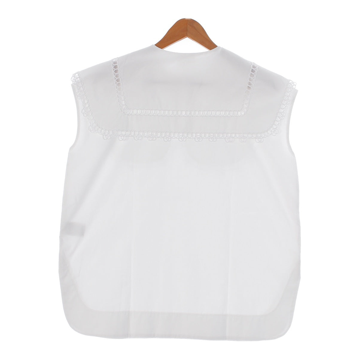 Shirocon Yori Loop Embroidery Sailor Collar Sleeveless Blouse White 38