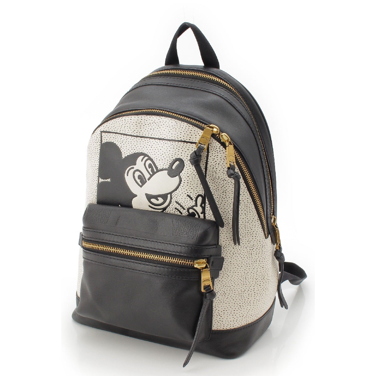 Coach Mickey Mouse Disney Keith Haring Academy Backpack Black White