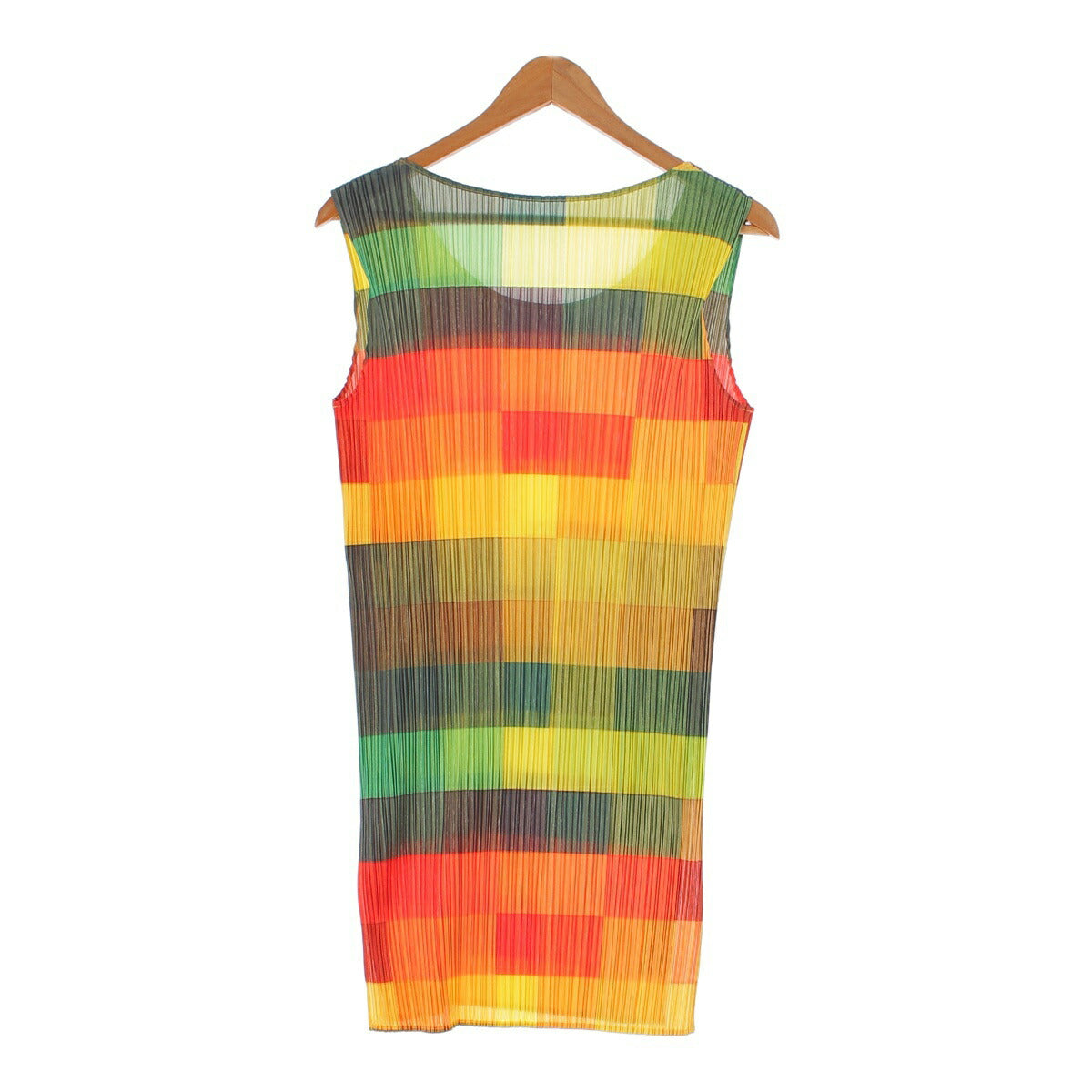 Pleated Please Issey Miyake Pleated Tunic Top All-over Pattern PP83-JK815 Multicolor 3 [Used] [Authentic Guaranteed]