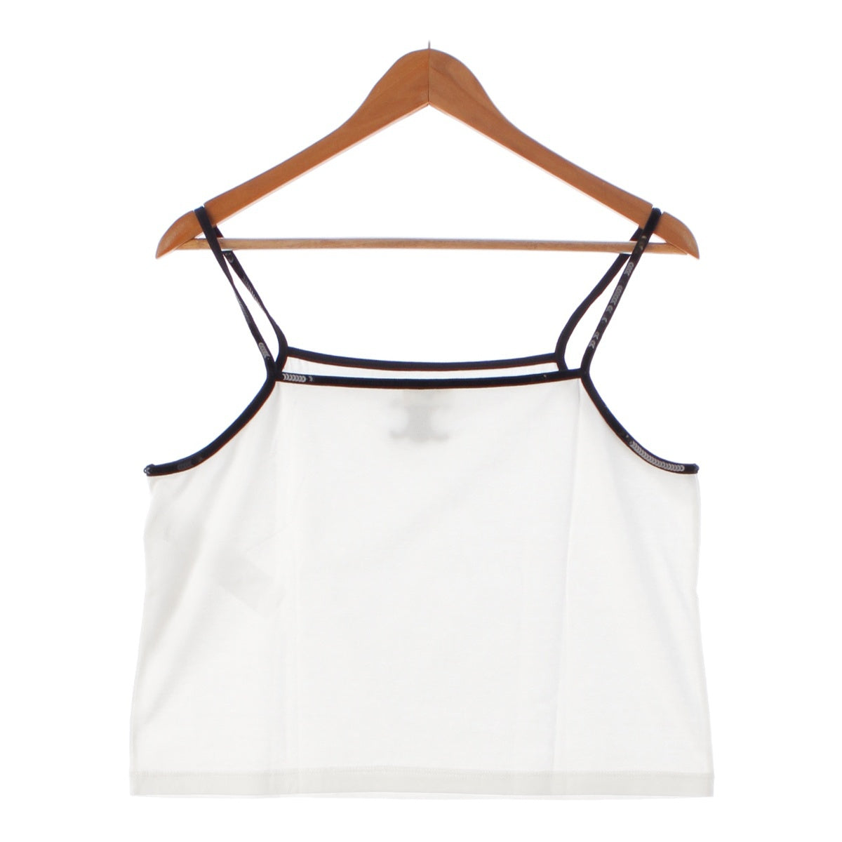 CELINE Embroidered Triomphe Sequin Cropped camisole tops 2X53F671Q white XL