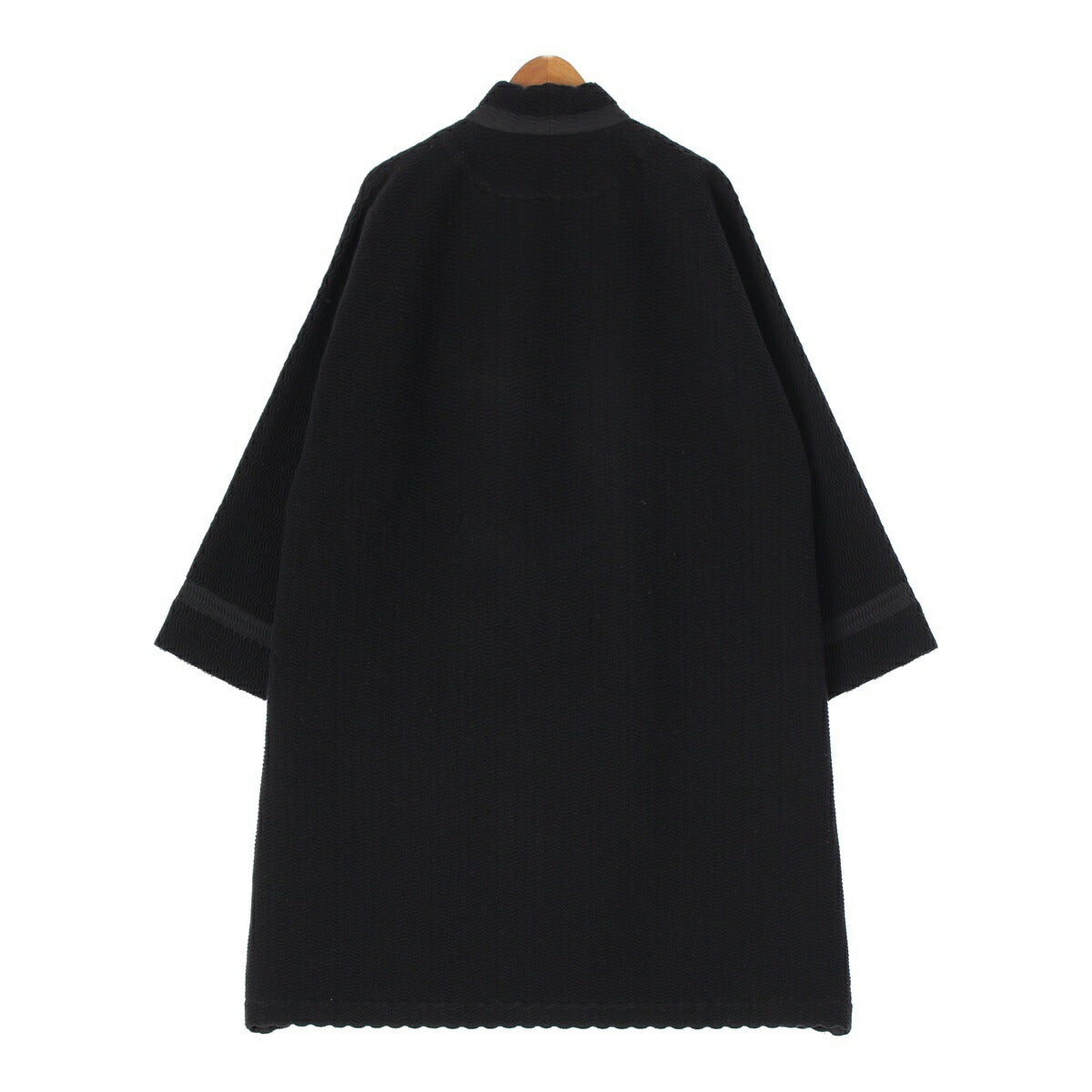 Issey Miyake 21 A-POC ABLE Wool Blend Long Coat Outerwear AT13FA731 Black 2 [Used] [Authentic Product Guaranteed]