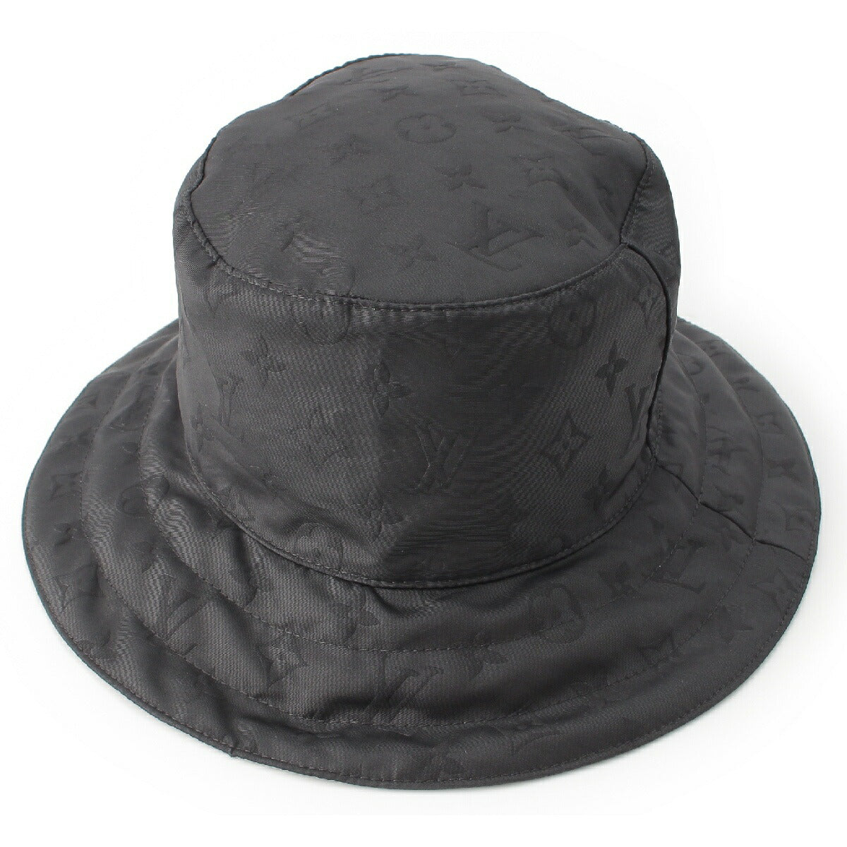 LOUIS VUITTON hat Monogram Appearing Reversible Bucket Hat M77117 Black x gray M