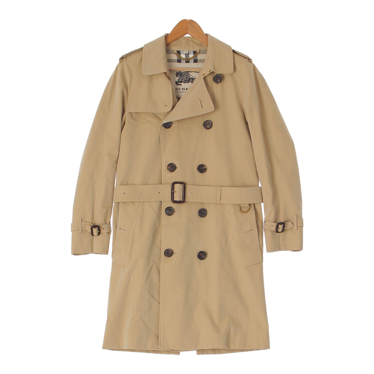 Burberry Prorsum Men's The Wiltshire Cotton Trench Coat, Beige, Size 44