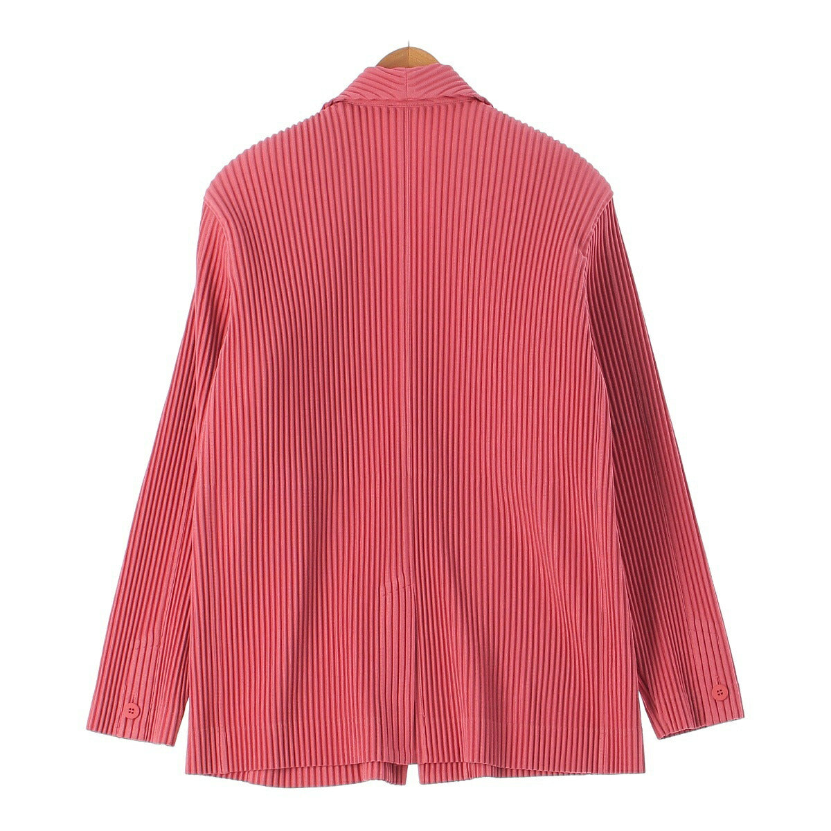 Homme Plisse Issey Miyake Men's Pleated Tailored Jacket HP13JD157 Coral Pink 2 [Used] [Authentic Product Guaranteed]