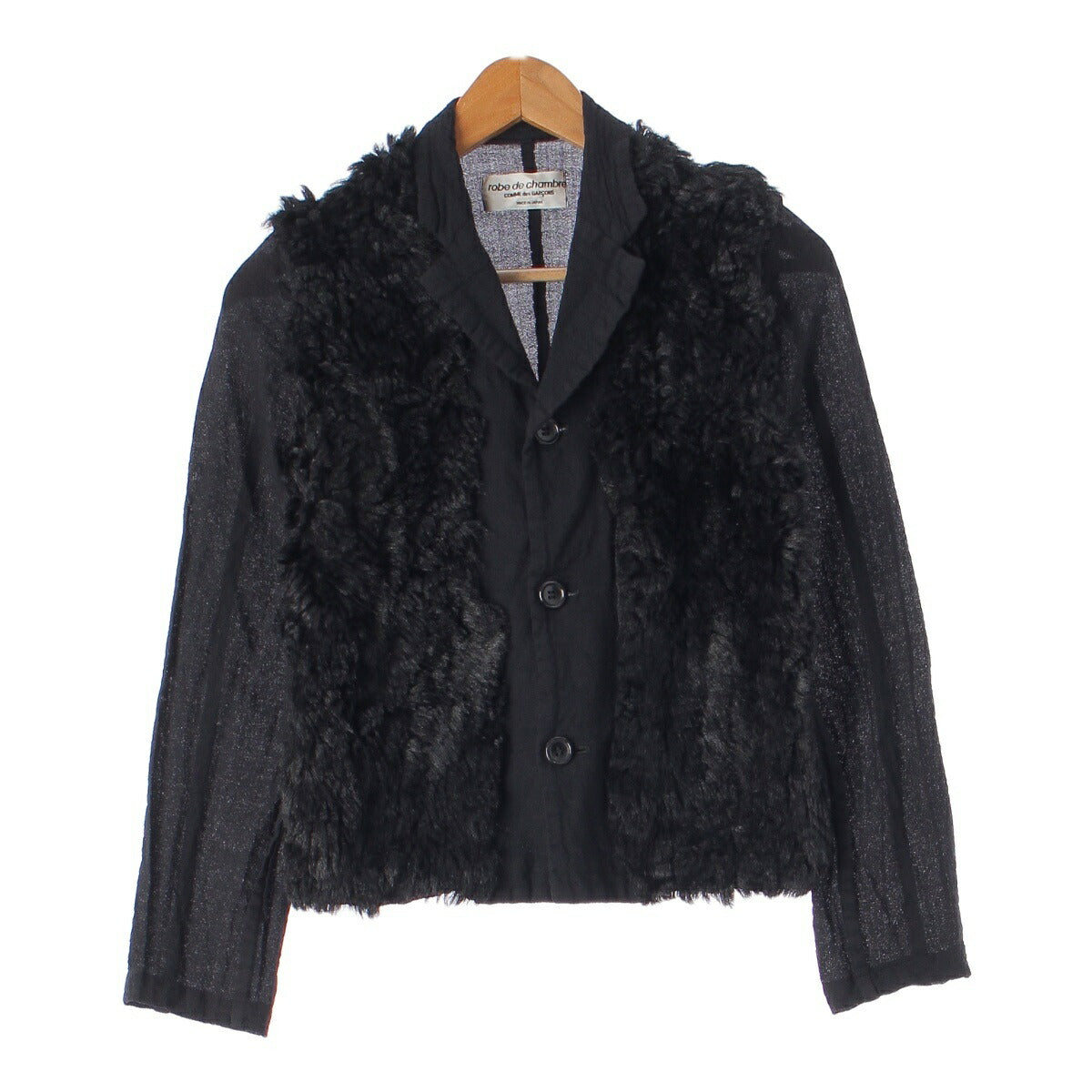 Comme des Garcons Robe de Chambre 00AW Faux Fur Wool Set RJ-040420 Black [Used] [Authentic Product Guaranteed]