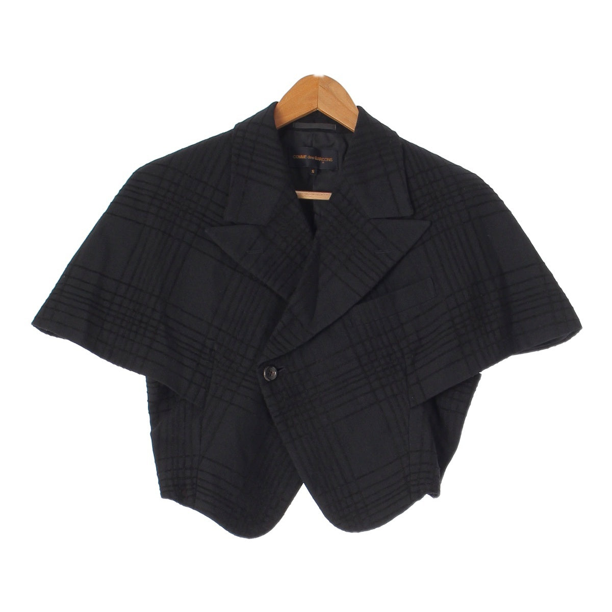 Comme des Garcons 80S Check Pattern Wool Design Jacket GJ-05013S Black S