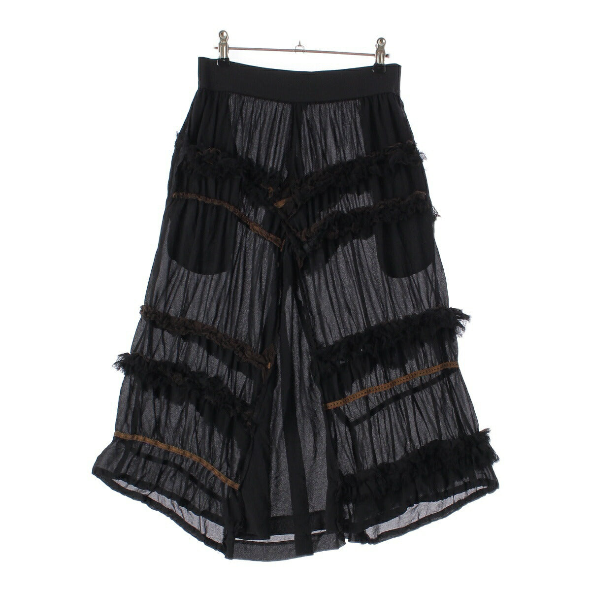 Comme des Garcons Chiffon Design Skirt GO-S070 Black S [Used] [Authentic Product Guaranteed]