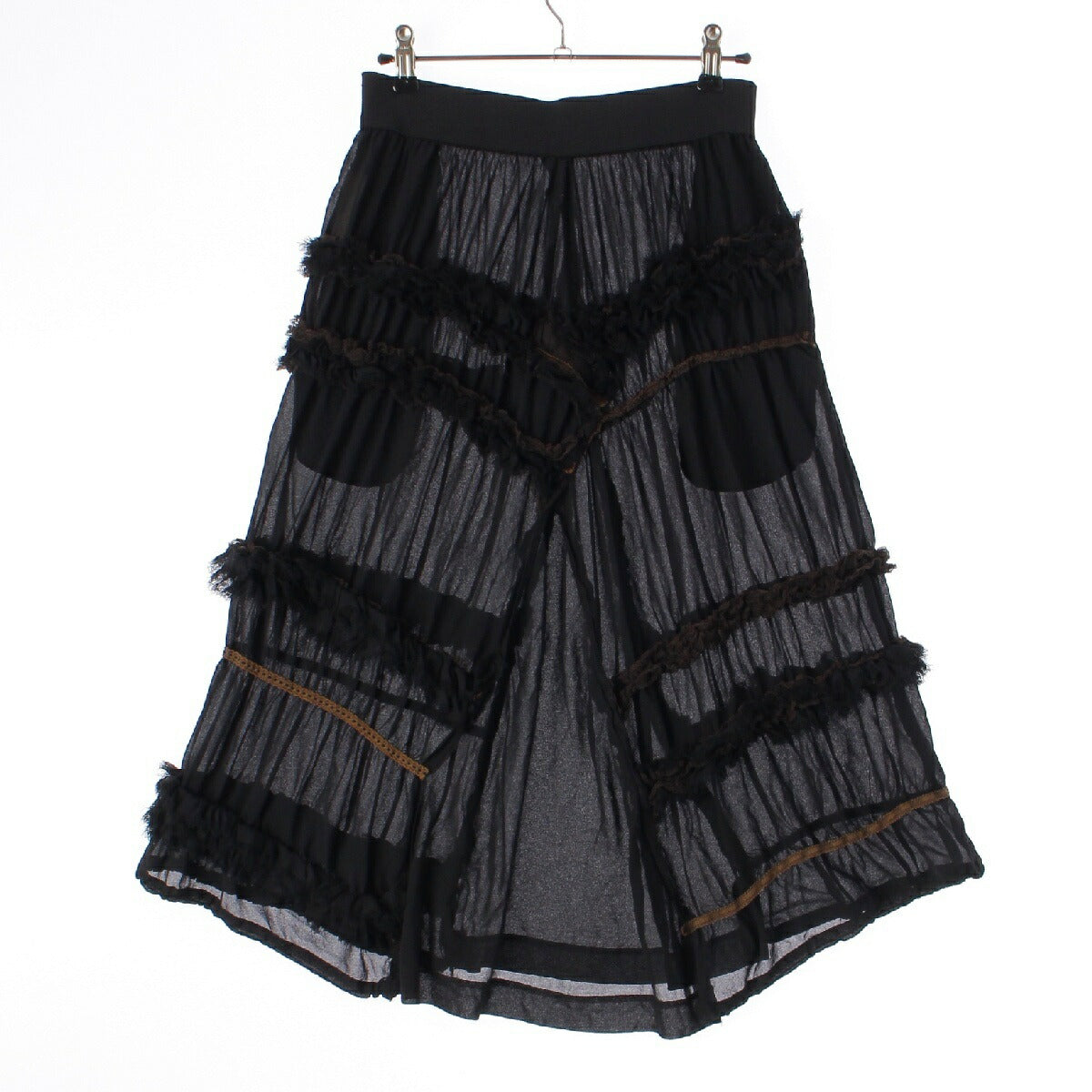 Comme des Garcons Chiffon Design Skirt GO-S070 Black S [Used] [Authentic Product Guaranteed]