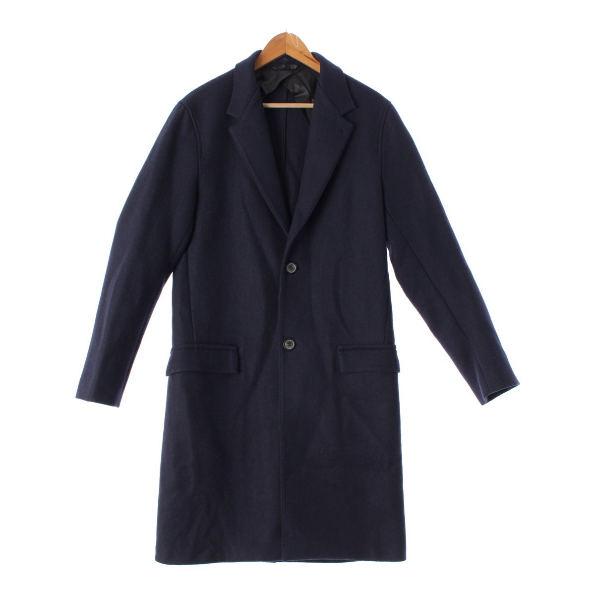 LANVIN wool Slid Luca Ossen Driver Chesterfield coat Navy 46