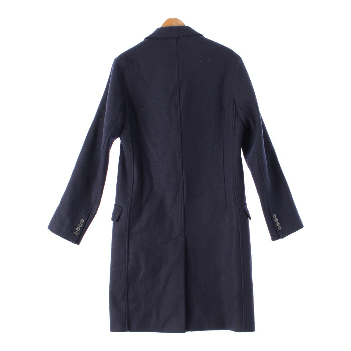 LANVIN wool Slid Luca Ossen Driver Chesterfield coat Navy 46