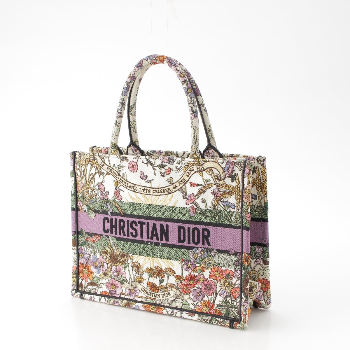 Christian Dior Quatre Saisons Ete Soleil Canvas Book Tote Medium Multicolor