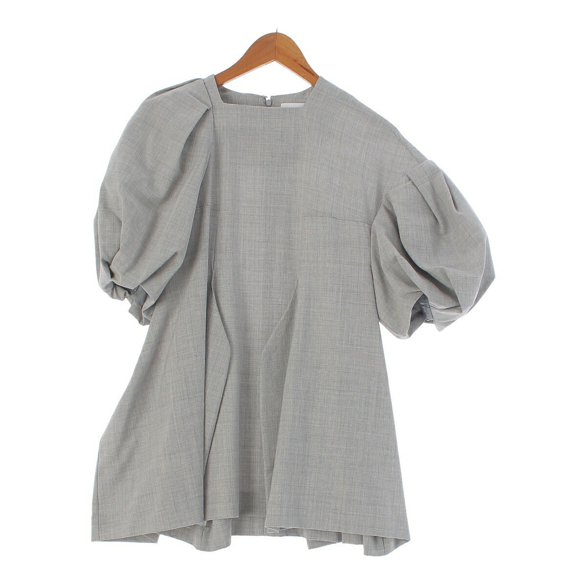 Enfold 23AW Asymmetrical Volume Sleeve Blouse 300GA130-0580 Gray 38 [Used] [Authentic Product Guaranteed]