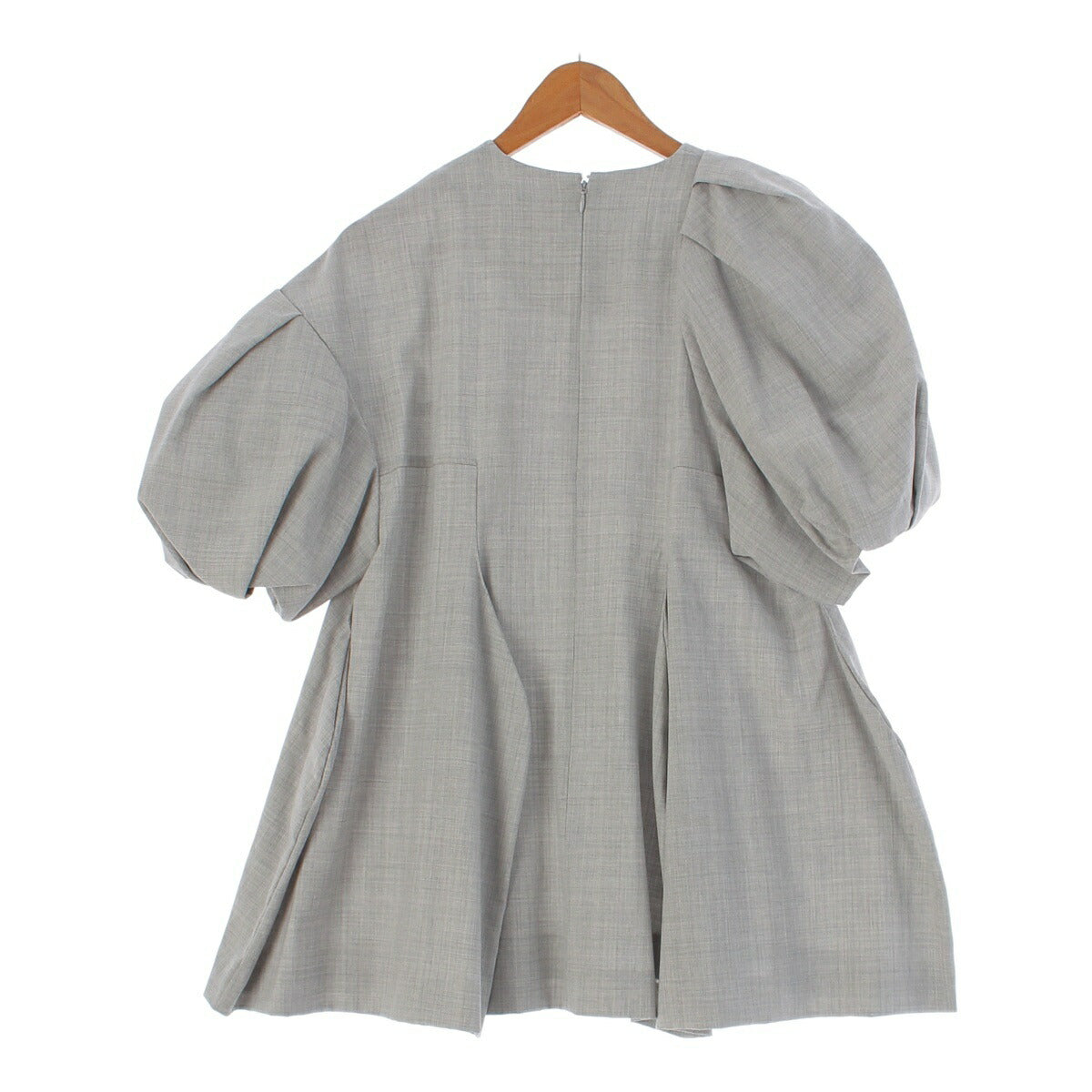 Enfold 23AW Asymmetrical Volume Sleeve Blouse 300GA130-0580 Gray 38 [Used] [Authentic Product Guaranteed]