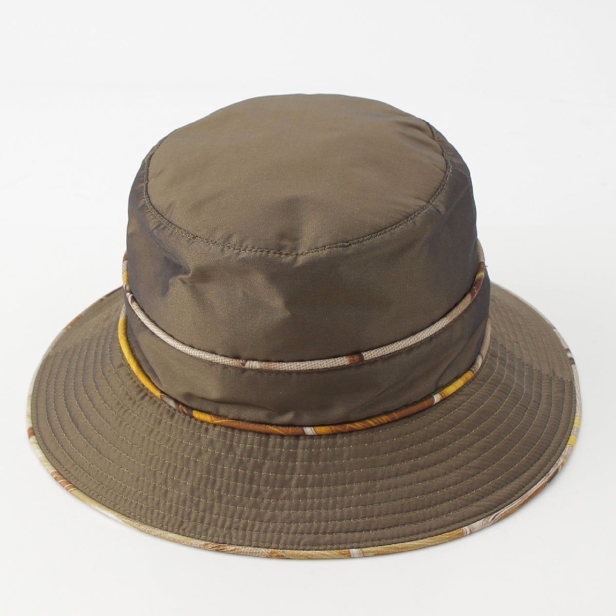 HERMES CHAPEAU LOLA silk hat Hat bucket hat khaki 57