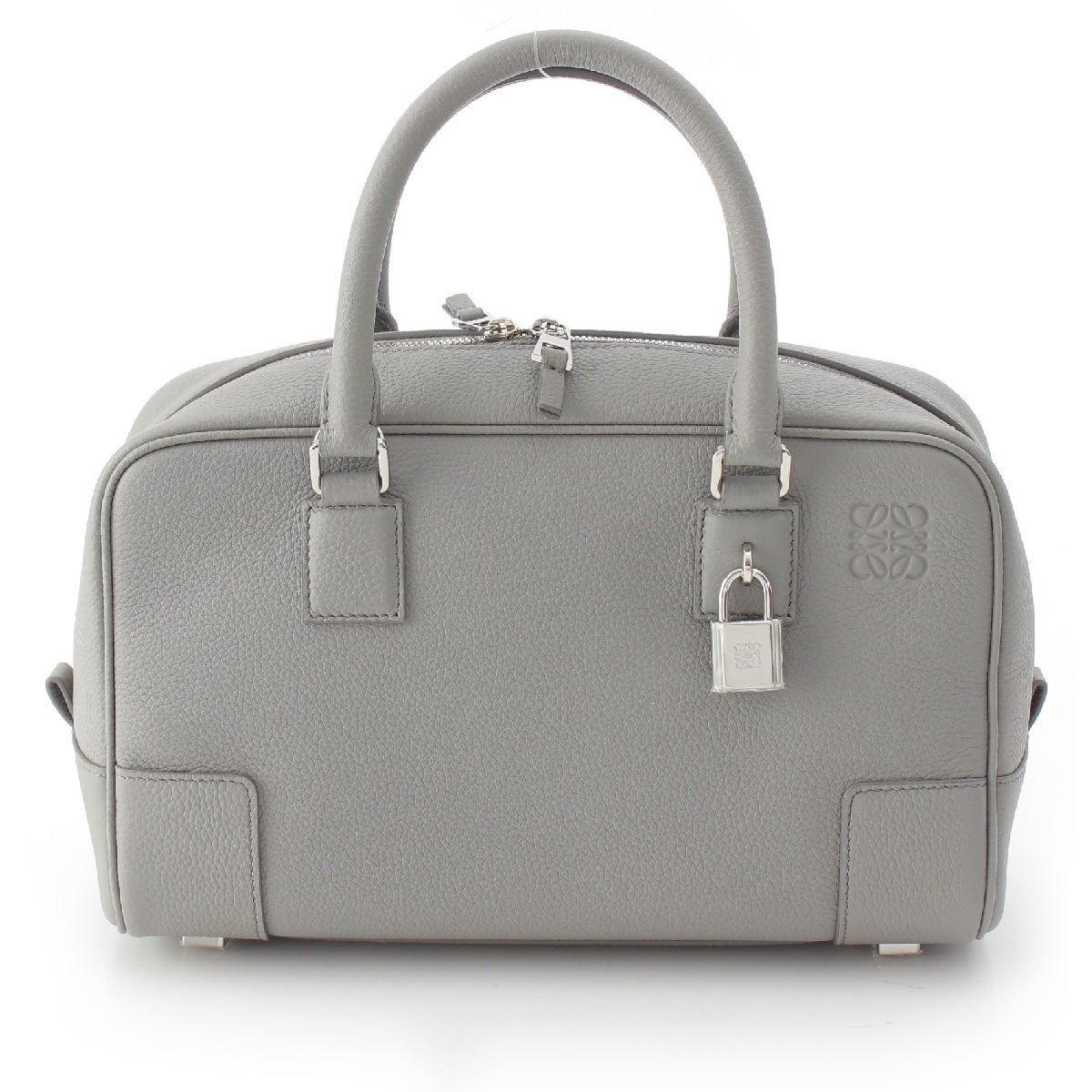 LOEWE Amazonas 23 Soft grain calf 2way Shoulder Handbag pearl gray