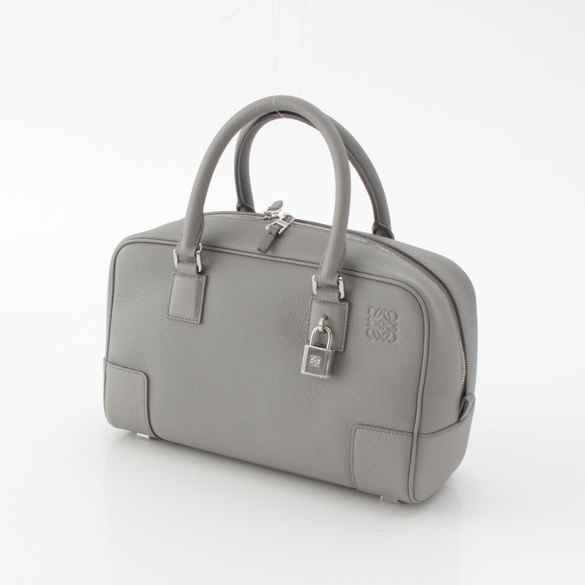 LOEWE Amazonas 23 Soft grain calf 2way Shoulder Handbag pearl gray