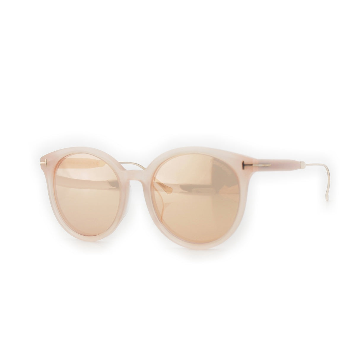 Tom Ford Eyewear round sunglasses TF642-K SilverMetal Pink 57□20