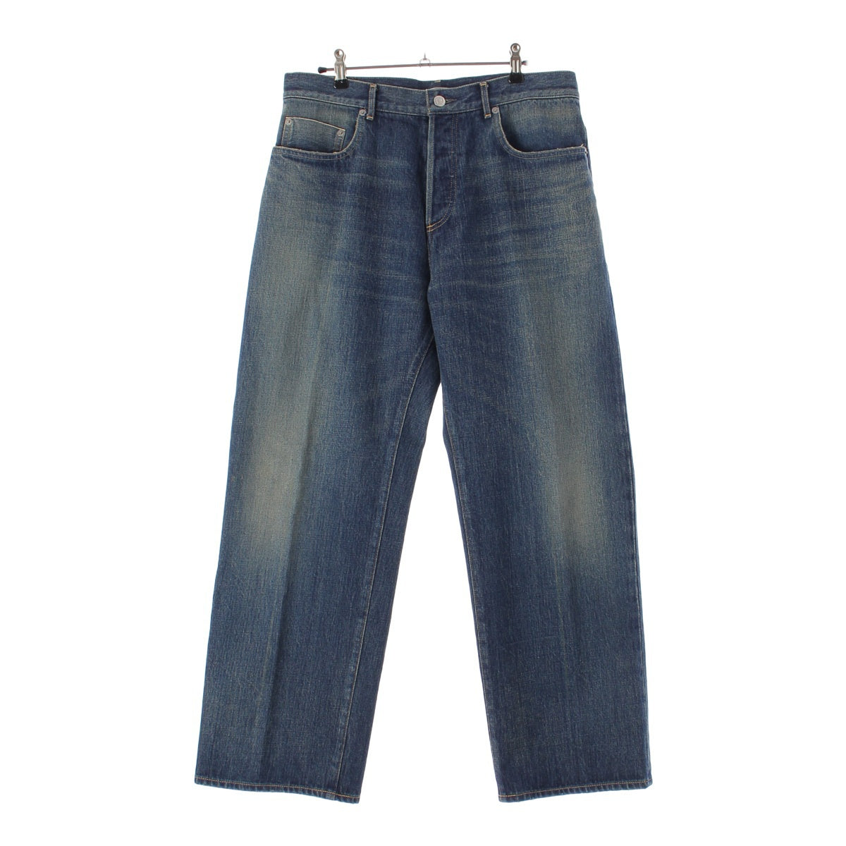 Dior 23 years Cotton denim Heritage Wash 1947 Wide Button Fly Pants Bottoms jeans 293D009CY527 Indigo 32