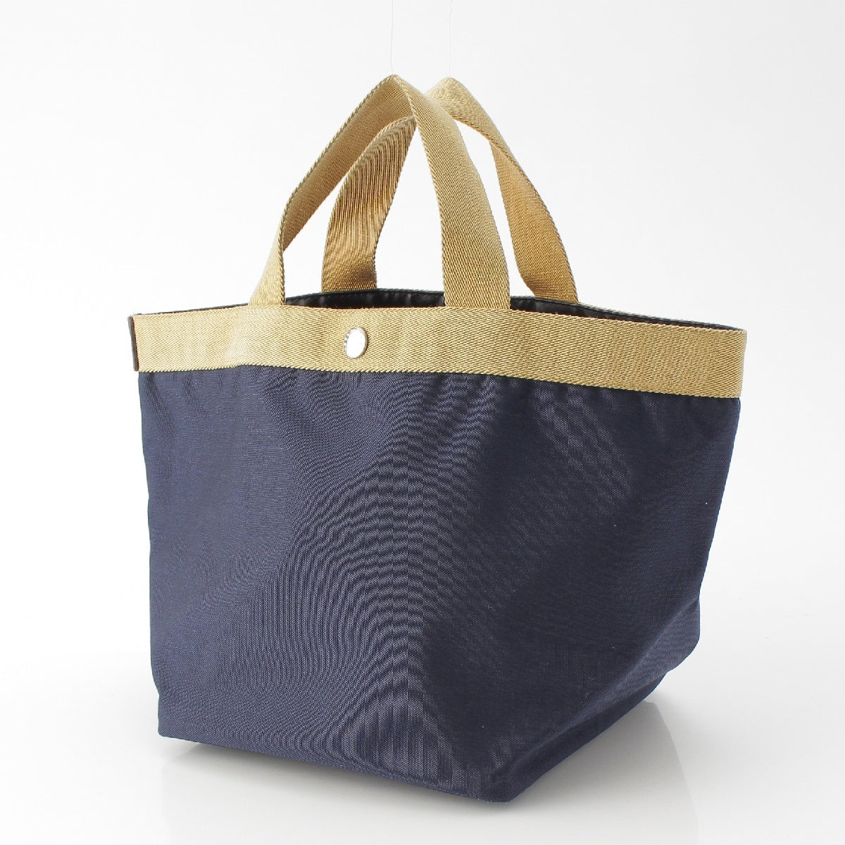 Herve Chapelier × Tomorrowland Exclusive Boat-shaped tote M Nylon canvas Handbag 707C Navy gold M