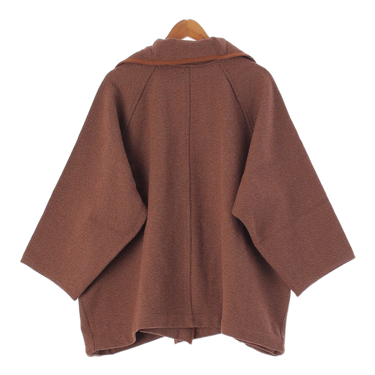 Y's 80's Wool nylon Double breasted poncho Short coat Brown