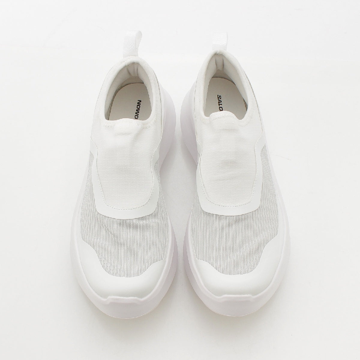 COMME des GARCONS × Salomon 23 years SLIP ON PLATFORM CDG fabric Plat form Slip-on sneakers 475153 white 26cm