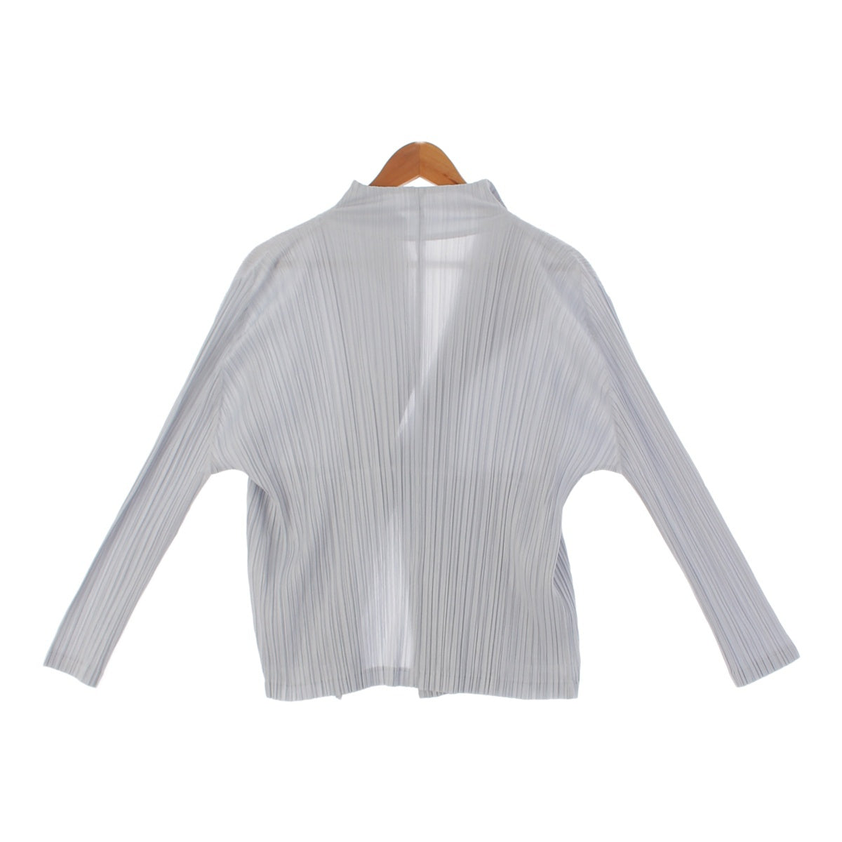 PLEATS PLEASE ISSEY  16AW Pleated Long sleeve shirt Tops Cardigans Blouses PP63-JD561 Ice gray 3