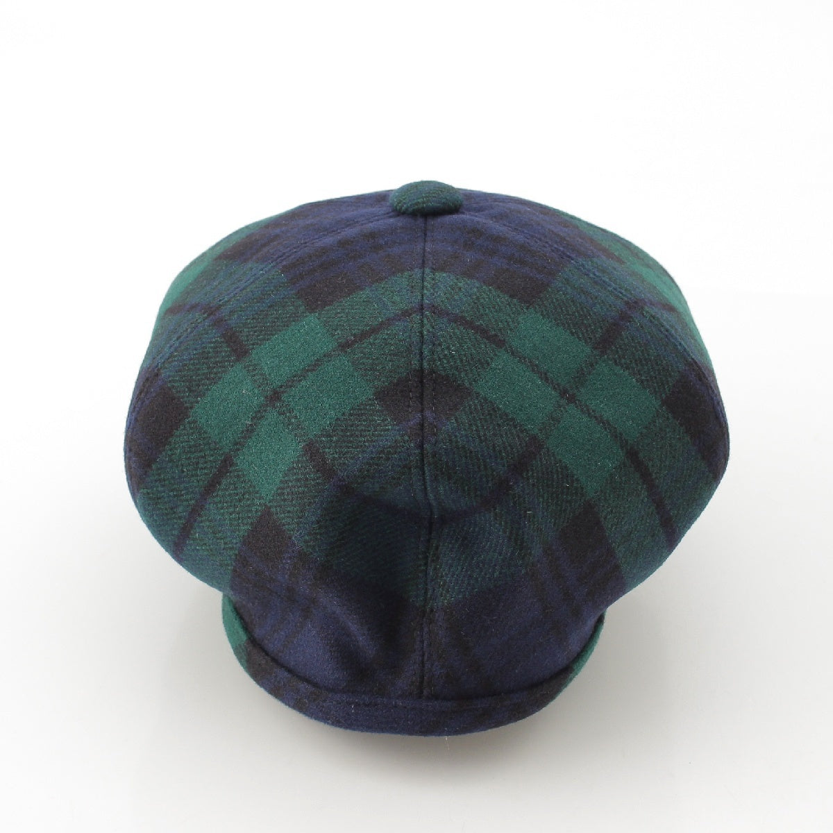 MIUMIU wool Check Pattern beret hat Green blue M