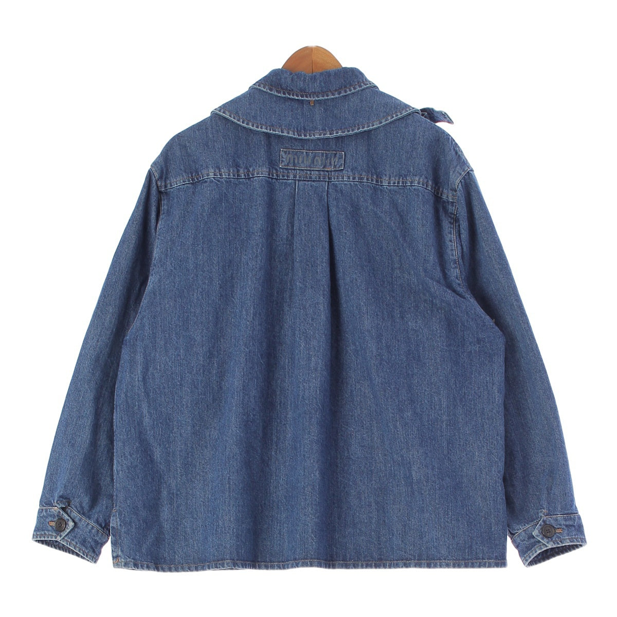 MIUMIU cotton Ribbon Denim Other jackets outer GWB038 Indigo blue 38