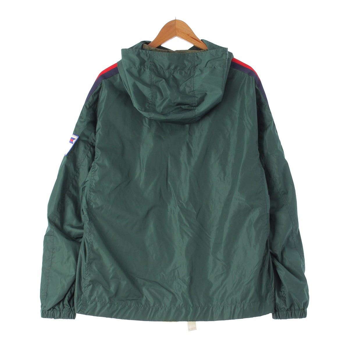 GUCCI Michele period Sherry line Nylon Logo Label Patch Hood Anorak Parker Blouson jacket 654827 ZAGVU green 44