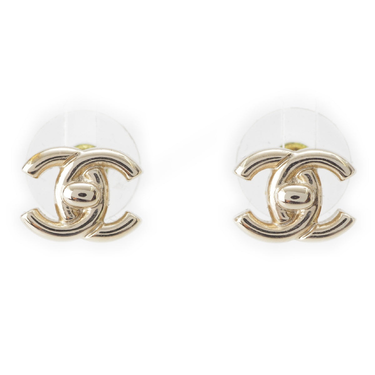 CHANEL B21S Turnlock COCO Mark Pierce Earring accessories gold