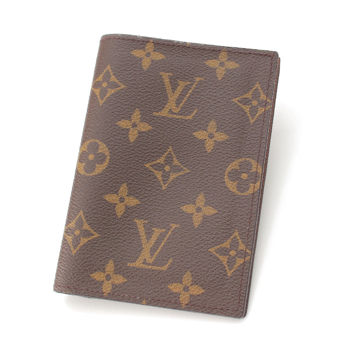 LOUIS VUITTON Monogram Couvel Tulle Passopole leather passport case passport case M64502 Brown beige