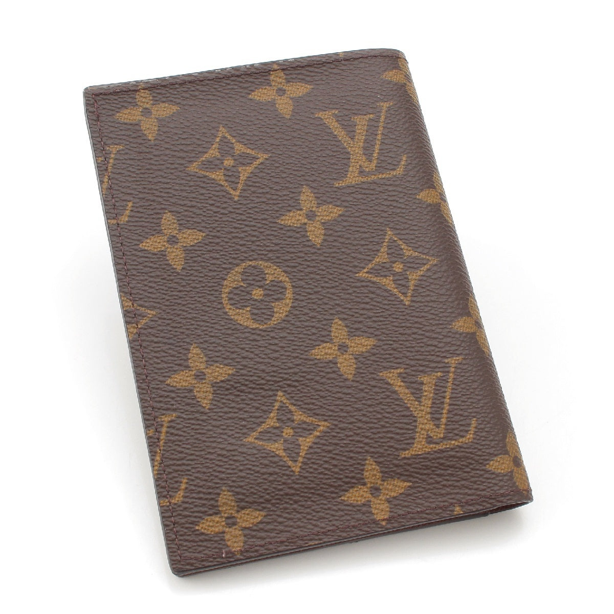 LOUIS VUITTON Monogram Couvel Tulle Passopole leather passport case passport case M64502 Brown beige