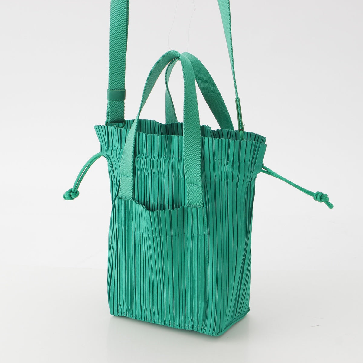 PLEATS PLEASE ISSEY  Drawstring Drawstring 2WAY Shoulder Mini Tote Bag PP32AG601 green