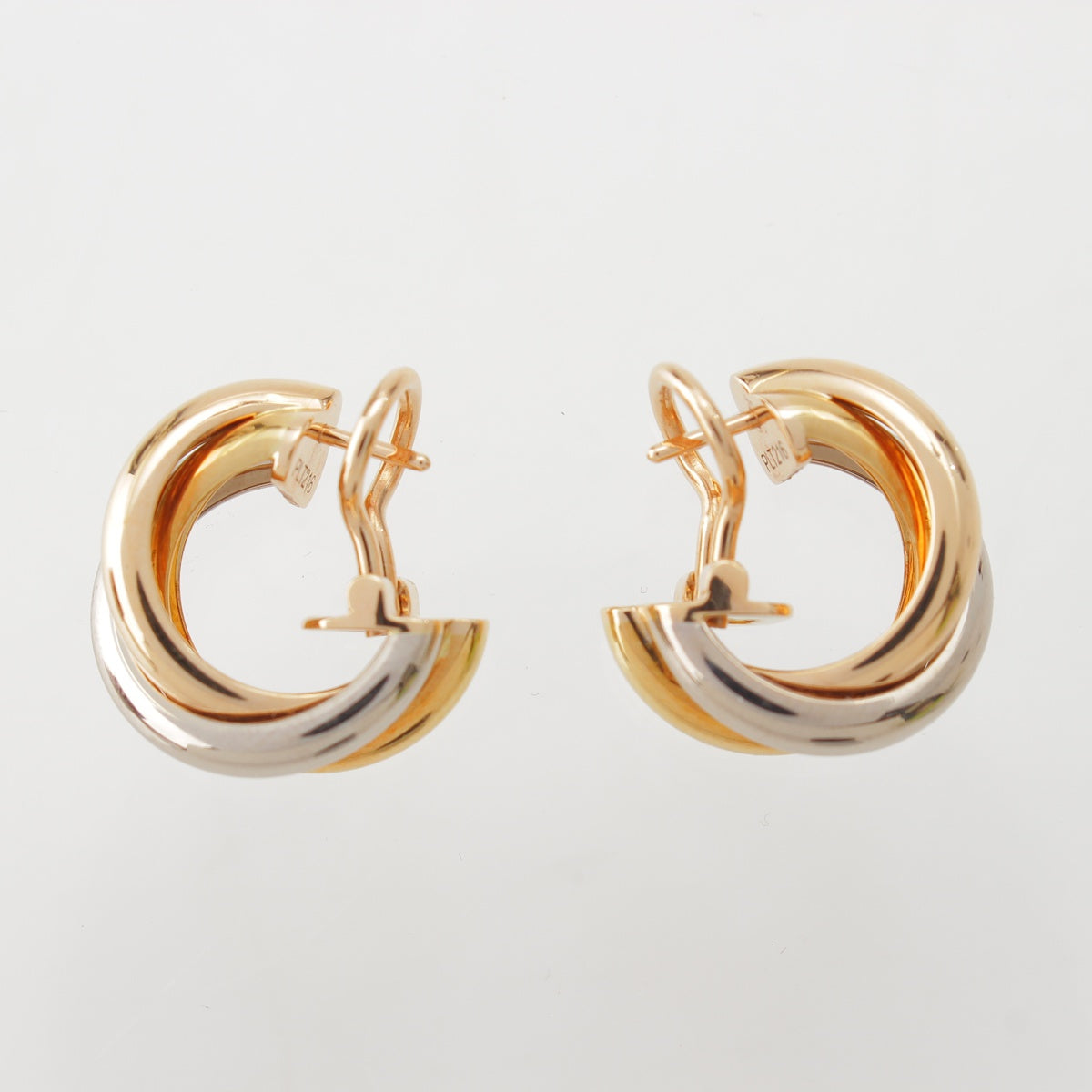 CARTIER Trinity Loop Hoop Circle Pierce Earring Au750 K18 WG/YG/PG CR80083231 Three-color Gold