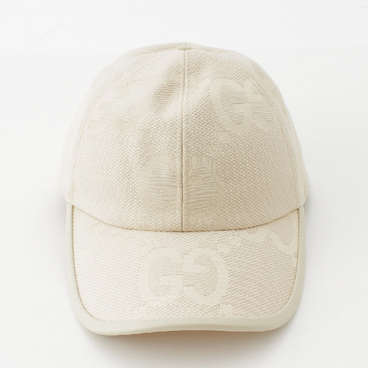 GUCCI Jumbo GG cotton baseball cap hat 697300 beige S