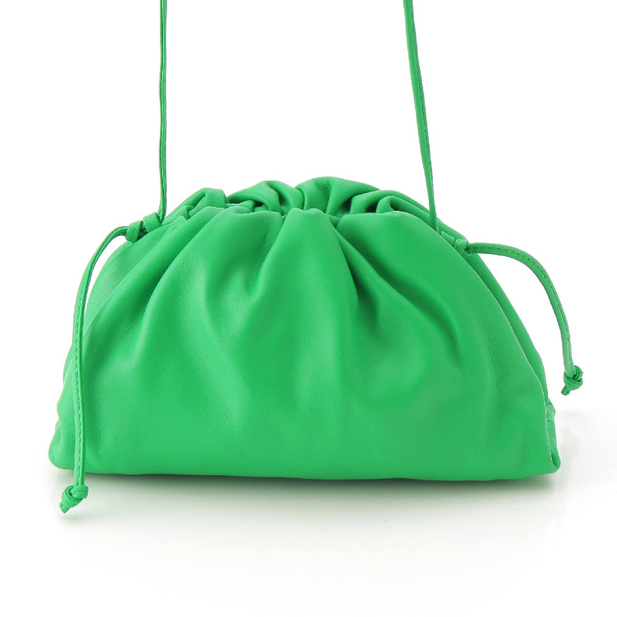 BOTTEGAVENETA Mini the pouch leather Gamaguchi Shoulder Bag Pochette 585852 parakeet green