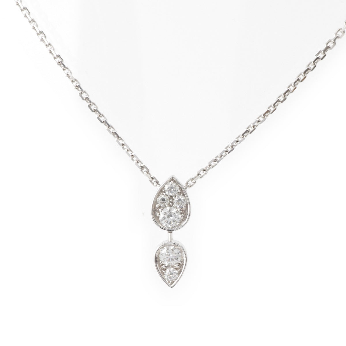 Chaumet Josephine Ronde Deglet Diamond drop Necklace Pendant jewelry Au750 K18WG 083851-000 White gold