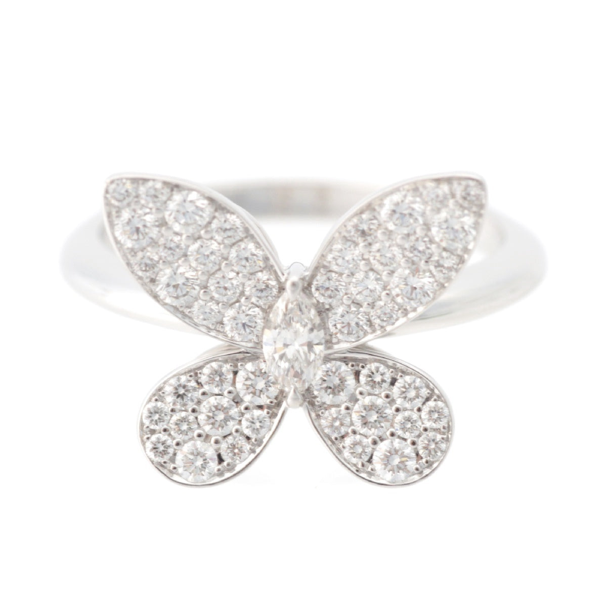 GRAFF Mini Butterfly Pavé Diamond Ring ring jewelry Au750 K18WG RGR523 White gold No. 9 4.2g