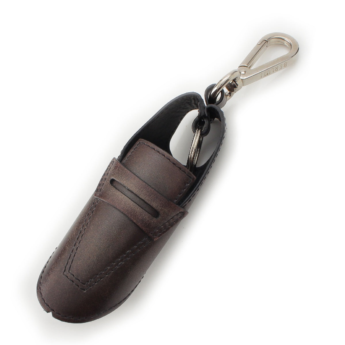 Berluti Andy Shoes motif Key ring Holder Charm Dark brown