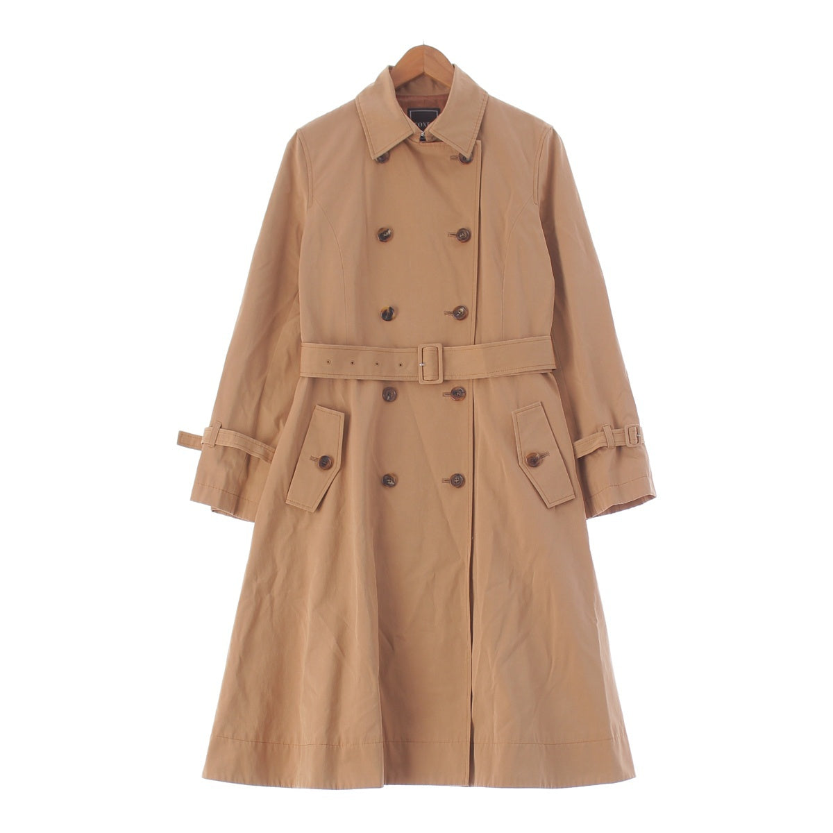 FOXEY 21 years Nylon Monogram trench with belt and back logo trench coat 40837 mocha 38