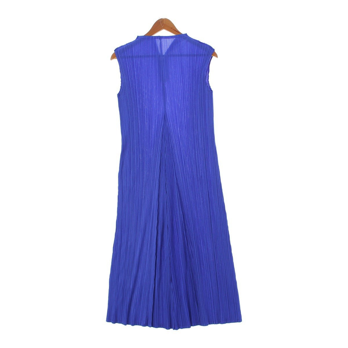 Pleated Please Issey Miyake Sleeveless Long Dress PP51-JH207 Blue 2