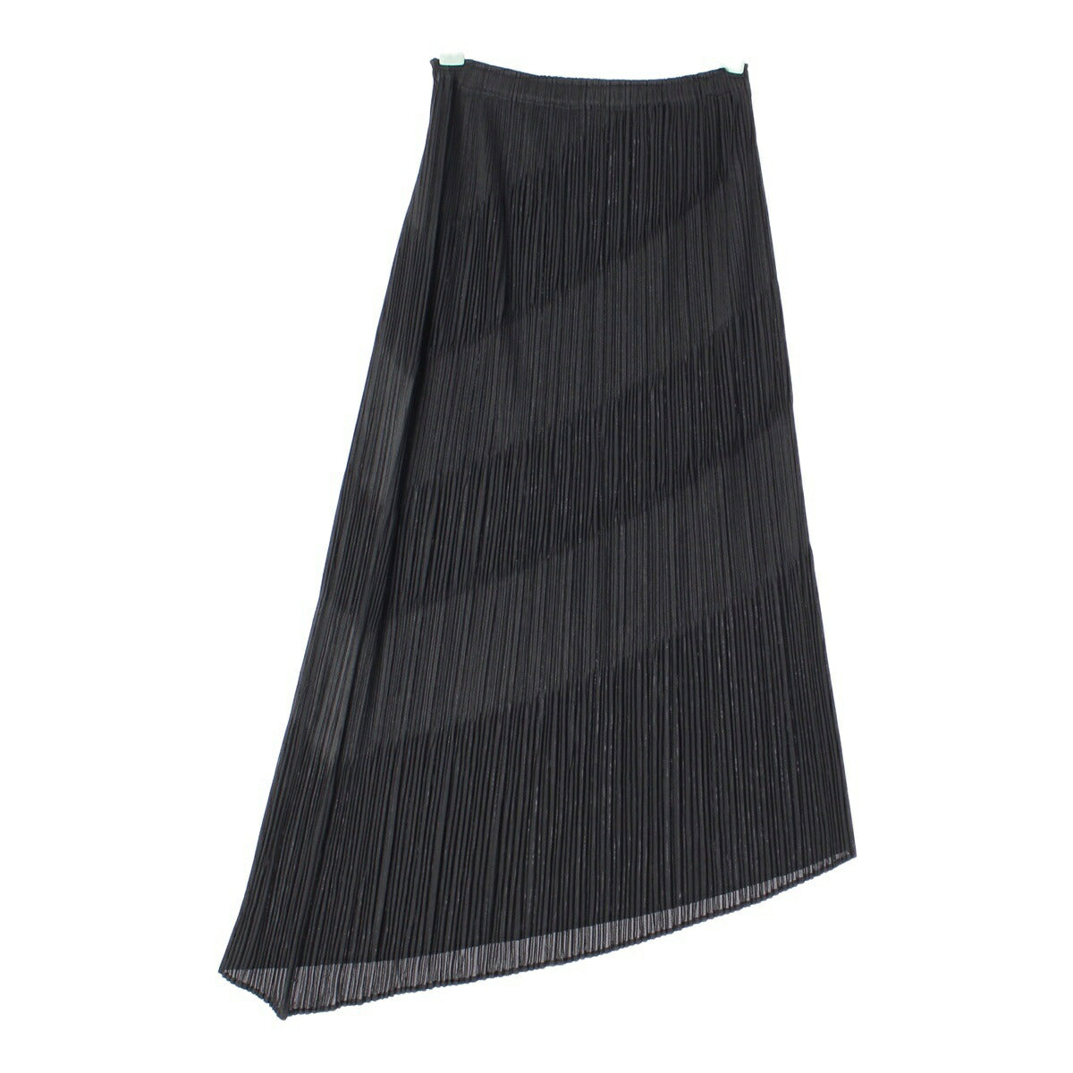 Pleated Please Issey Miyake Diagonal Line Skirt PP51-JG865 Black 3 [Used] [Authentic Product Guaranteed]